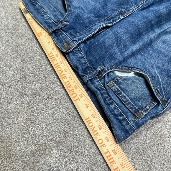 American Eagle mens baggy jeans loose fit jeans sz 36x33 medium wash distress - Picture 7 of 12